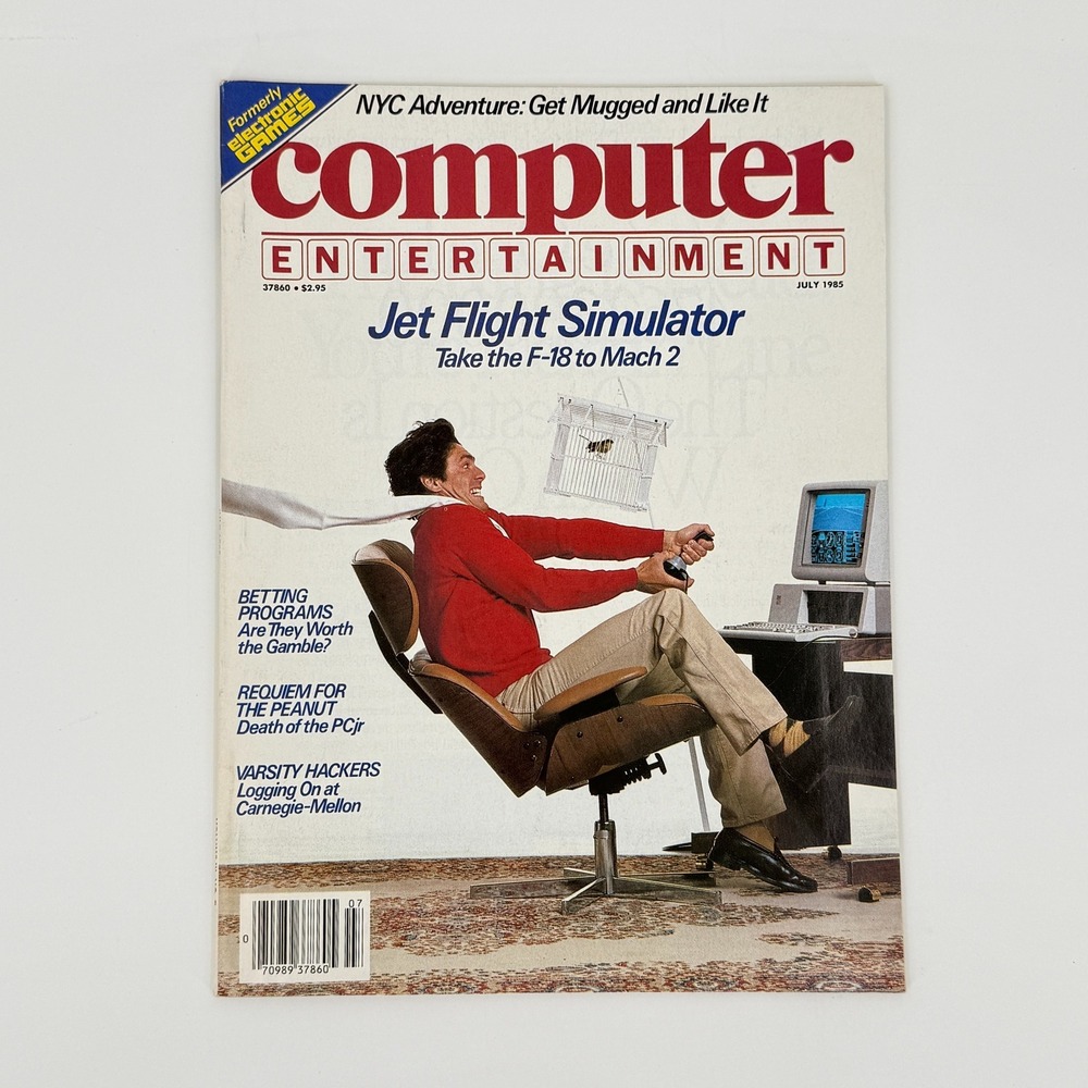 Computer Entertainment July 1985 Jet Flight Simulator Retro Gaming Magazine